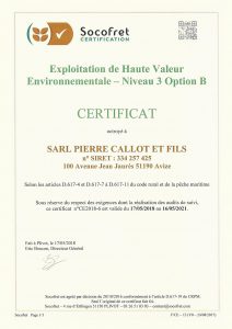 Certificat H.V.E.